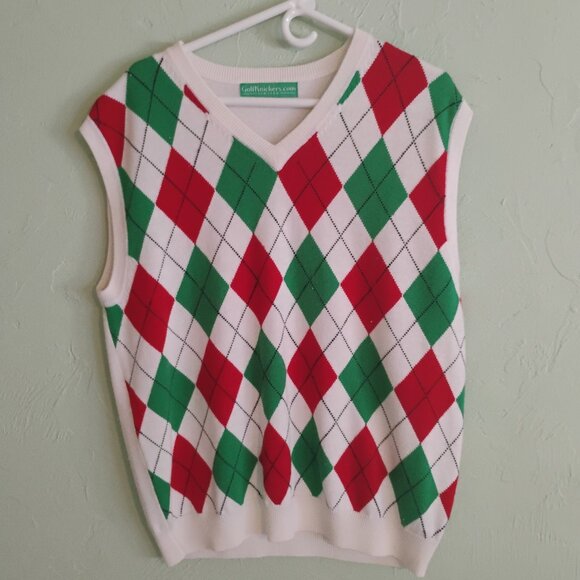 Golf Knickers Size 2XL Argyle Vest Vintage - Picture 1 of 4